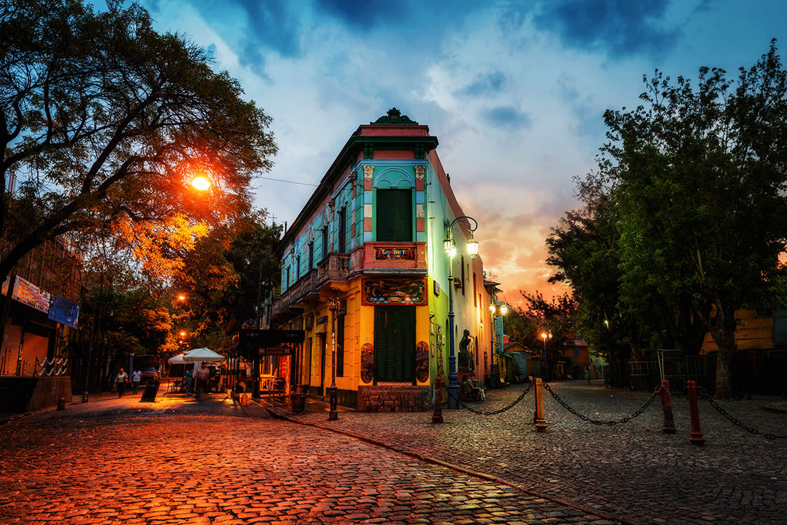 Public,Square,In,La,Boca,,Buenos,Aires,,Argentina.,Taken,During