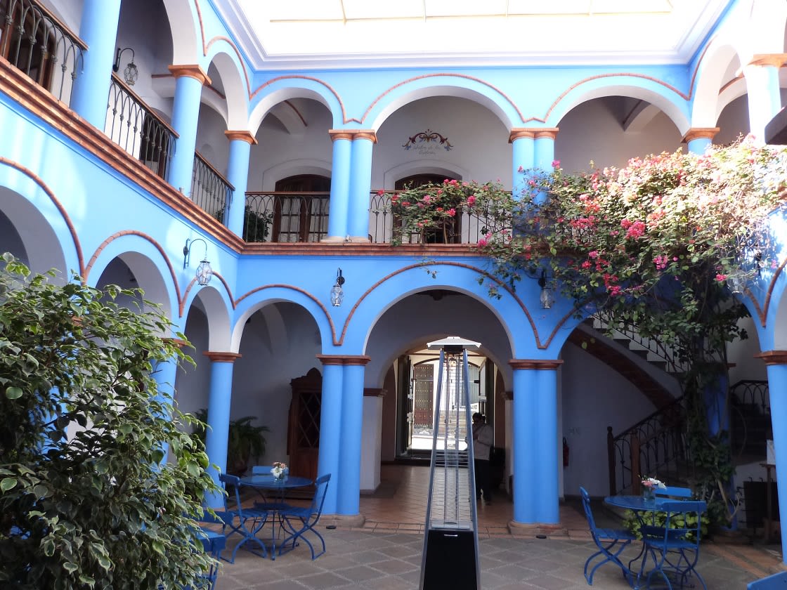 Patio Of Santa Maria Hotel In La Paz