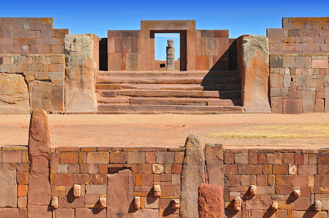 Kalasasaya Temple, An Important Pre Columbian Archaeological Site In Tiwanaku - Bolivia