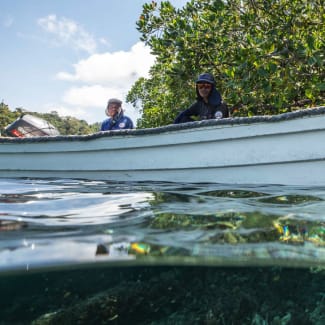 People on the skiff