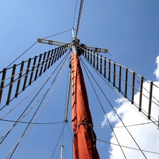 Looking up on the mast