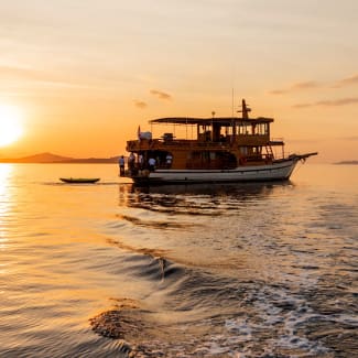 Boat at sunset