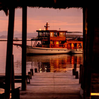 Boat nearby the pier