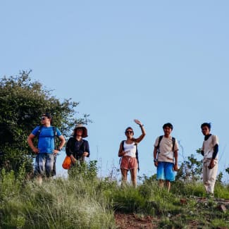 Group hiking