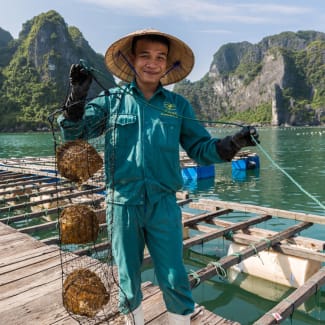 Man on the pearl farm