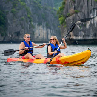 Two people in the kayak