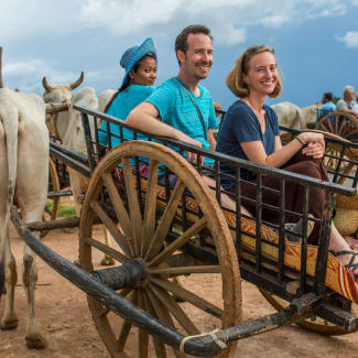 People in the traditional carriage