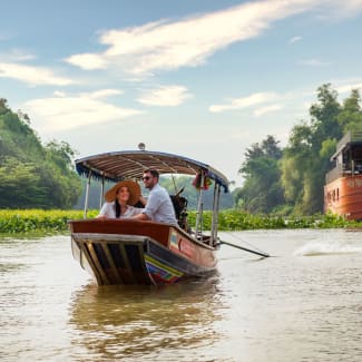 Tourists in the long tail boat