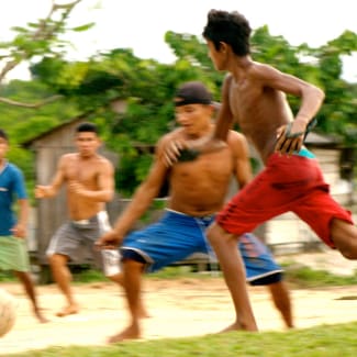 Boys playing ball