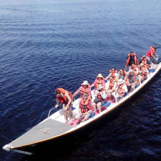 People on a skiff