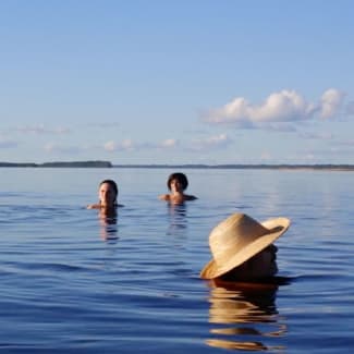 People swimming