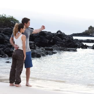 A couple on the beach