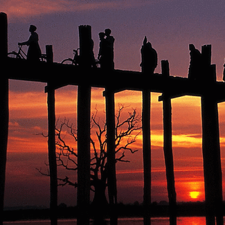 Bridge in the sunset