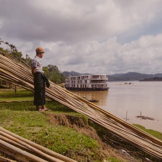 A man by the river bank