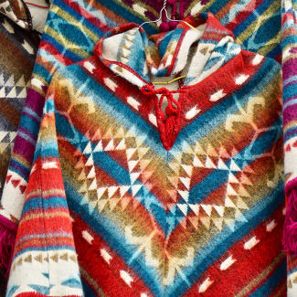 Traditional Ponchos at Otavalo Market