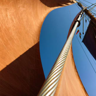 Sails seen from underneath