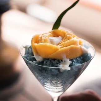 Asian dessert with mango