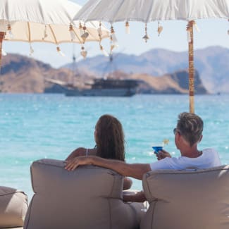 People relaxing on the beach