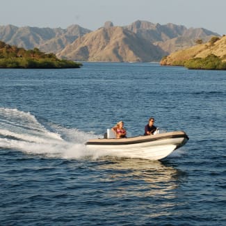 Couple in the speedboat