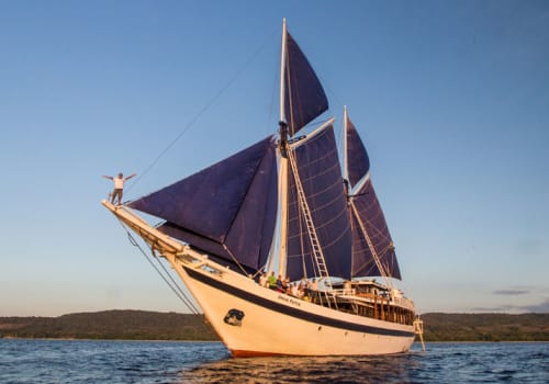 Ombak Putih at sea