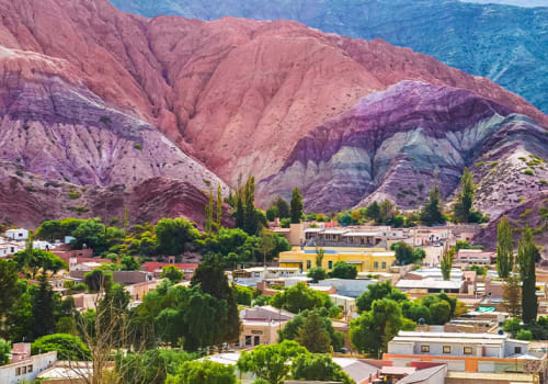 Purmamarca Town Colorful Mountains Behind