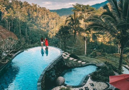 couple at a pool admiring quite a view