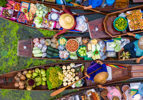 colorful market in thailand