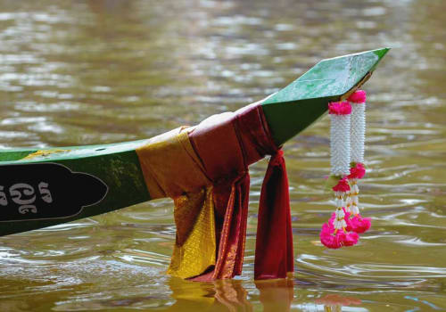 Colorful tail of the Khmer Boat