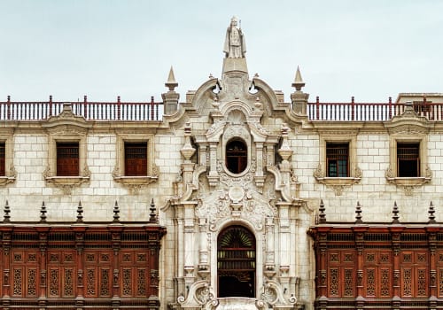 Frontal,View,Of,The,Facade,Of,The,Archbishopric,Of,Lima