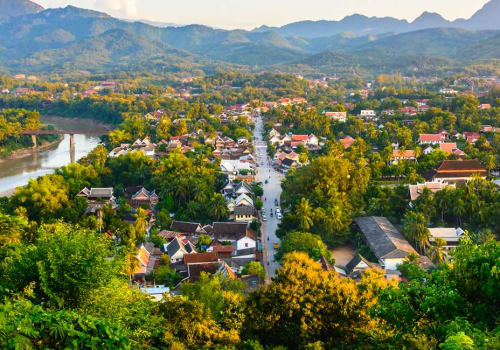 Luang Prabang Laos seen from the hill