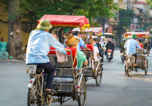 Cyclos in the streets of Hanoi