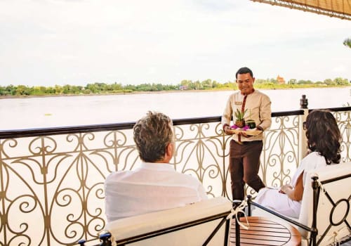 Couple on the ship served drinks