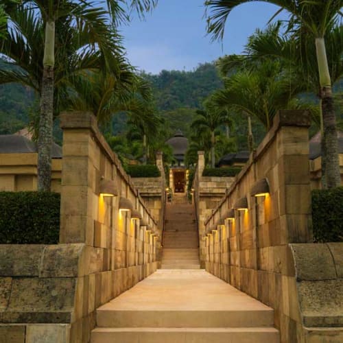 Entrance to a luxury resort