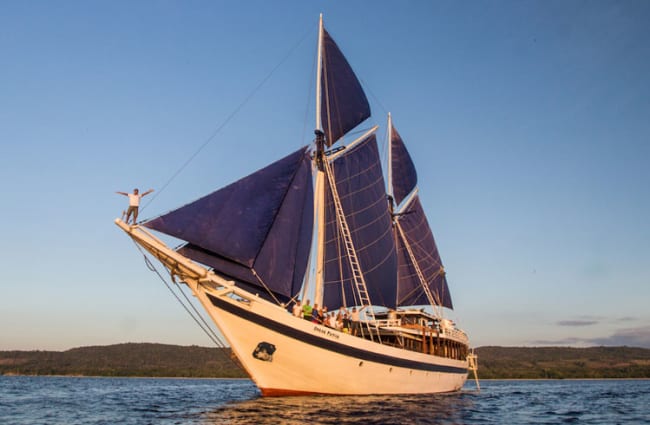 Ombak Putih at sea