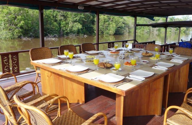 Dining table on the deck