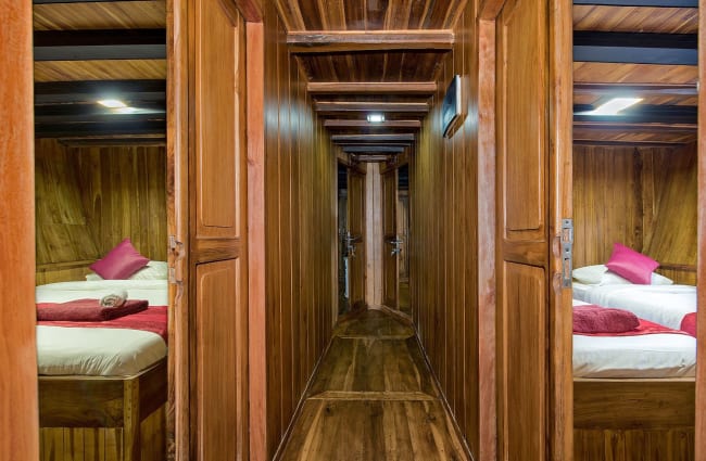 Corridor between cabins