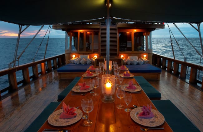 Large Dinner Table with candles