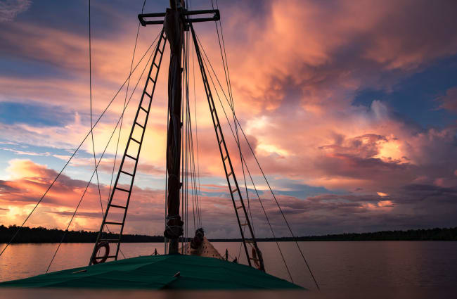 Bow and sunset