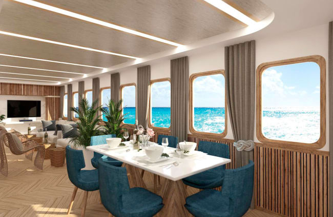 Indoor dining area