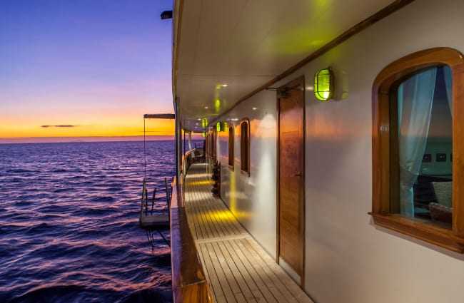 Outside deck corridor