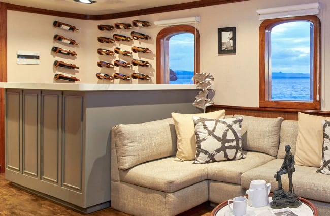 Bar Lounge with white sofa