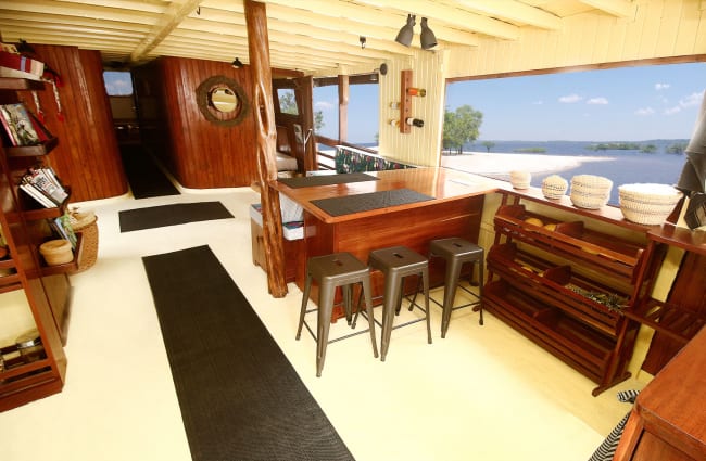 Dining room on board