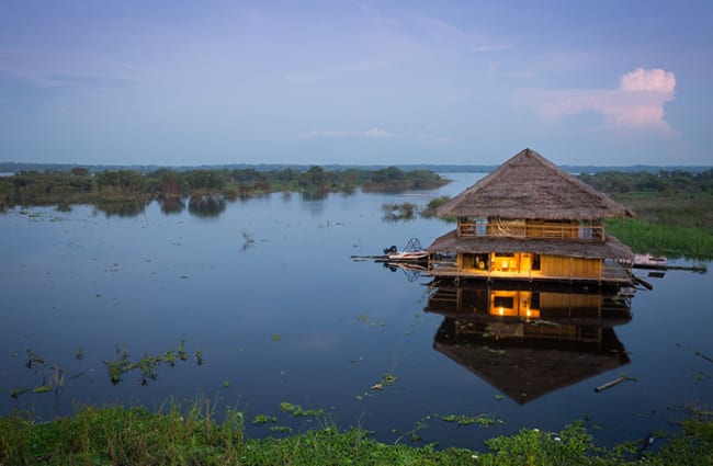 restaurant floating in Iquitos