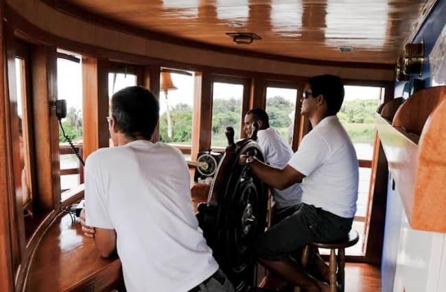 Officers on the bridge