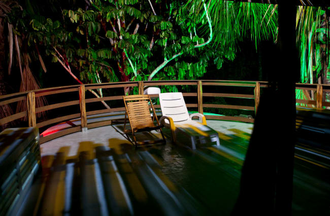 Observation deck at night