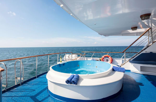 Sun Deck Jacuzzi onboard Coral