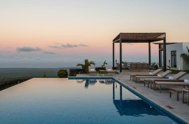 Infinity pool at sunrise