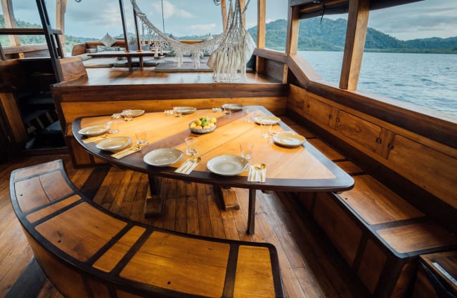 Dining table on the deck