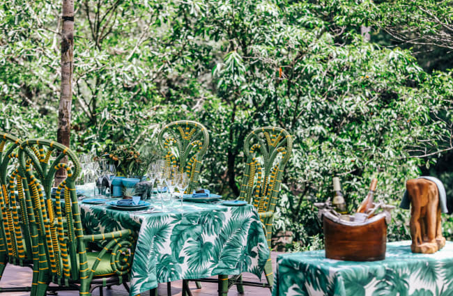 Tables with jungle view