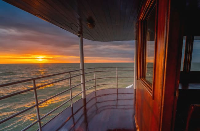 Sunset seen from the ship